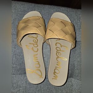 Sam Edelman Adaley Woven Slide Sandal Womens 7 Leather Slip On Shoe EC0222946